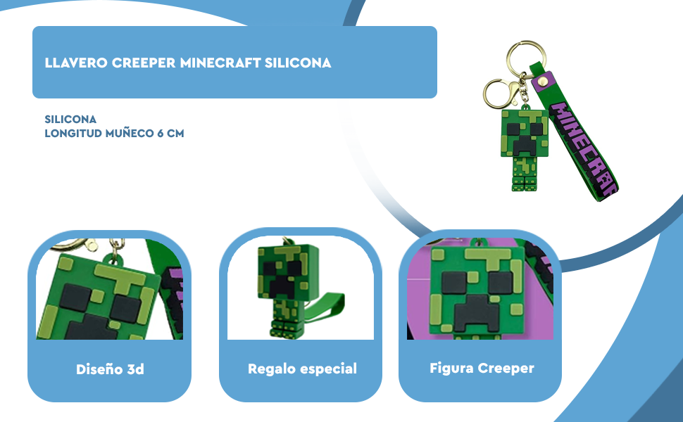 Banner - Llavero Creeper Minecraft verde