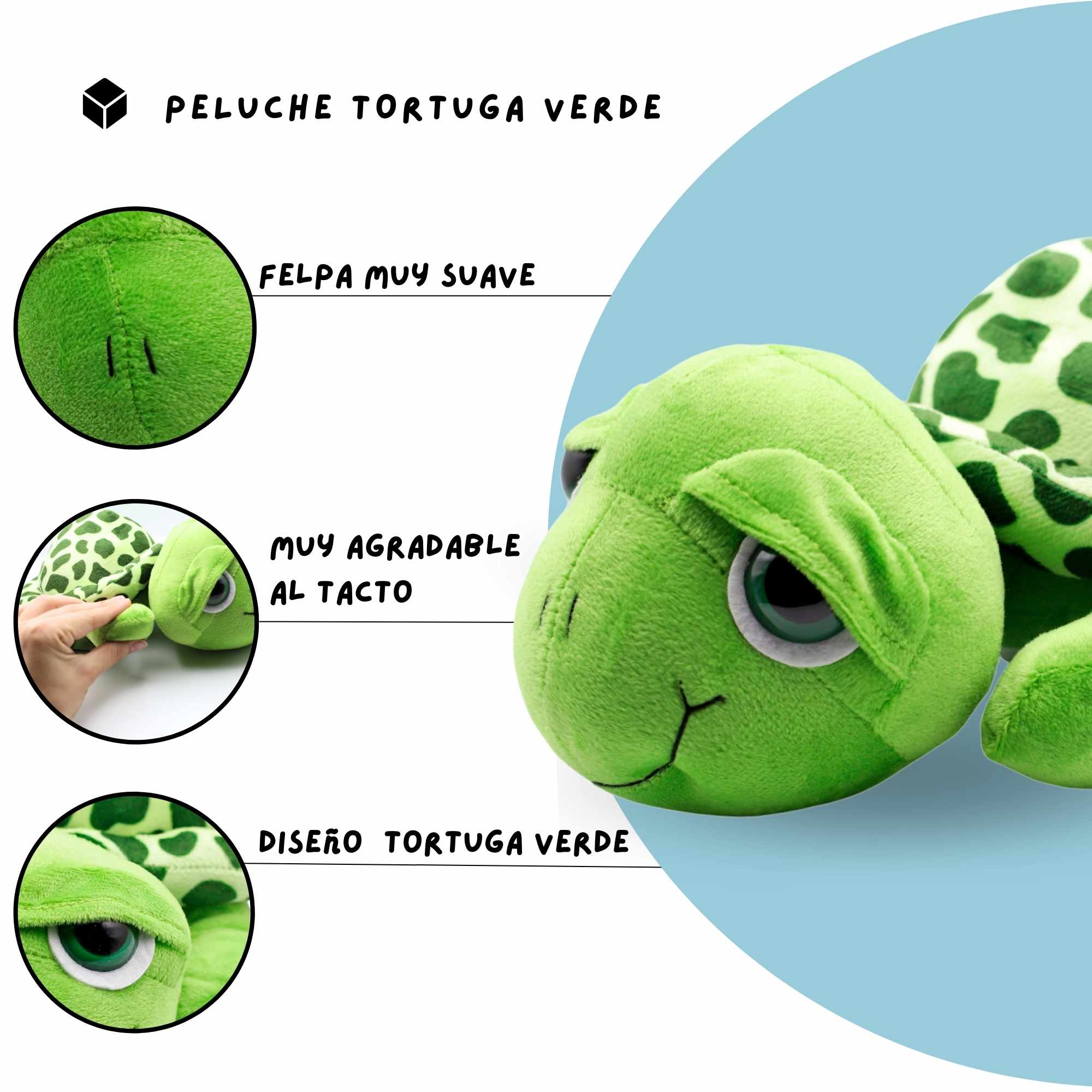 Peluche tortuga 40 cm - imagen 2