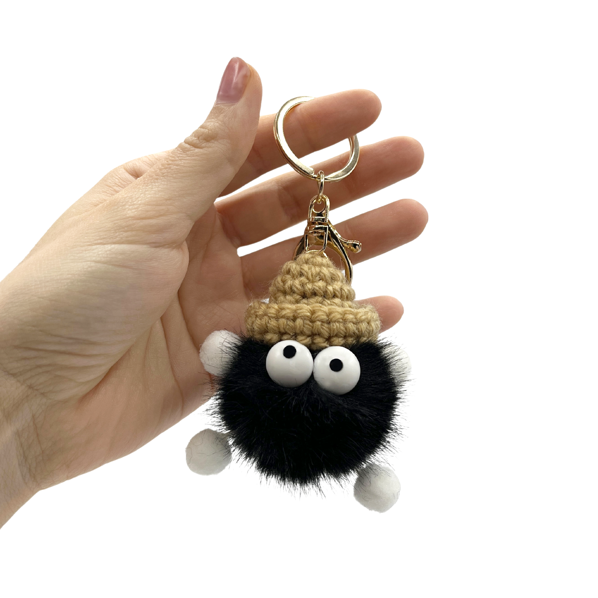 Llavero pompon con ojos negro - imagen 2