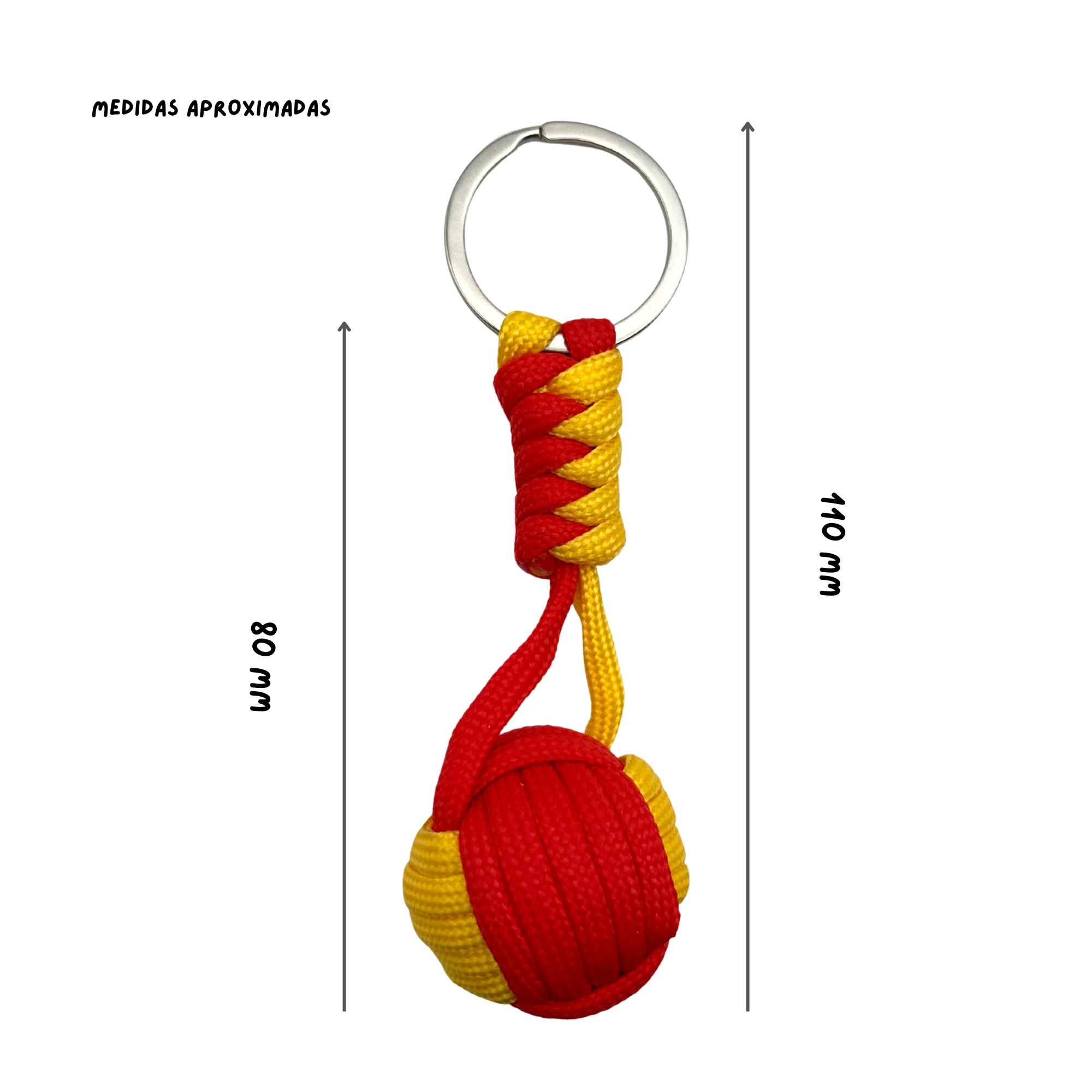 Llavero bola de cuerda rojo bandera España - imagen 6