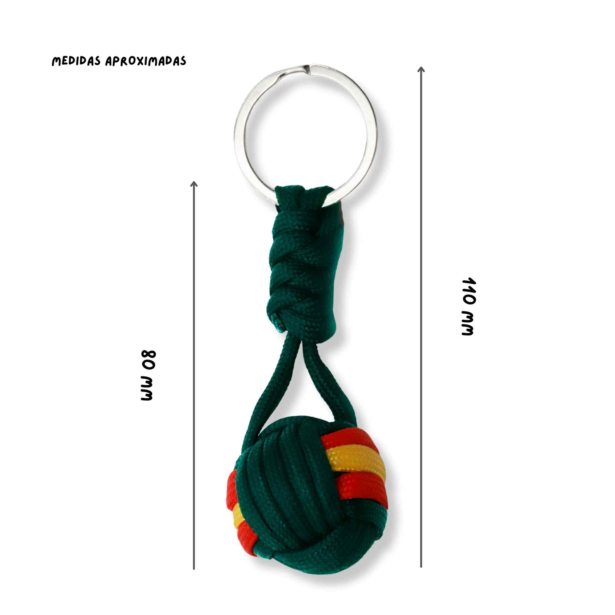 Llavero bola de cuerda verde bandera España - imagen 4