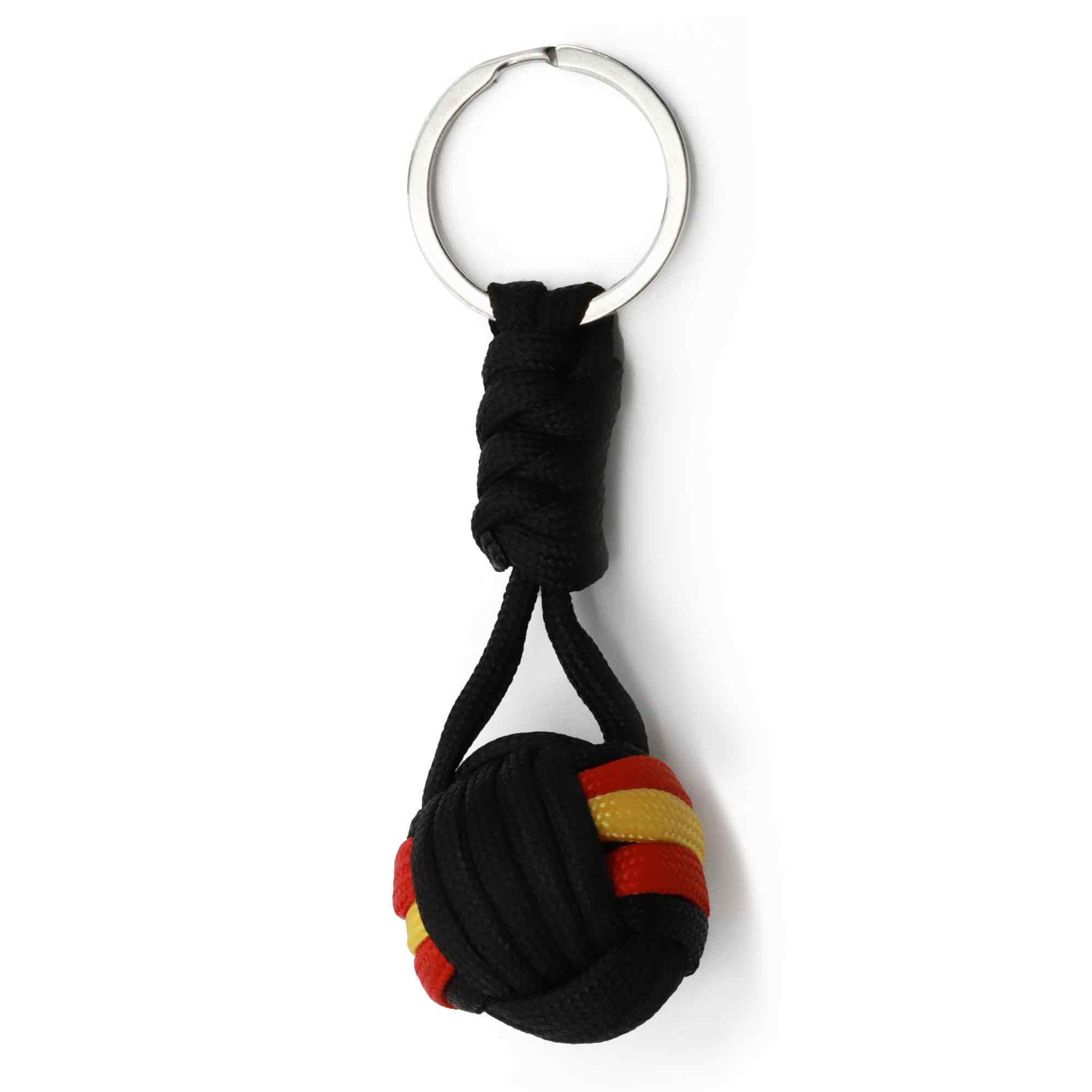 Llavero bola de cuerda negro bandera España