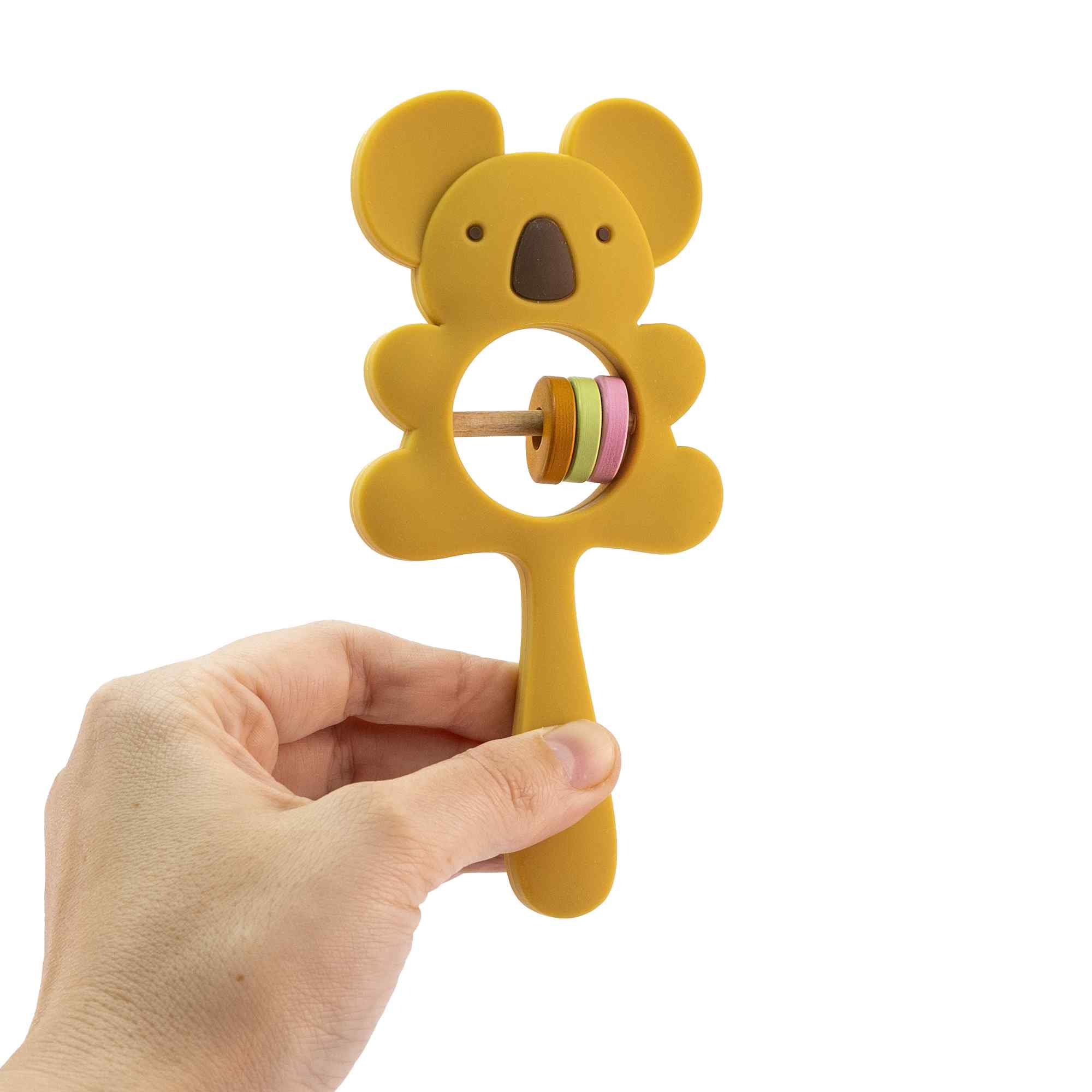 Mordedor de silicona con forma de Koala amarillo - imagen 3