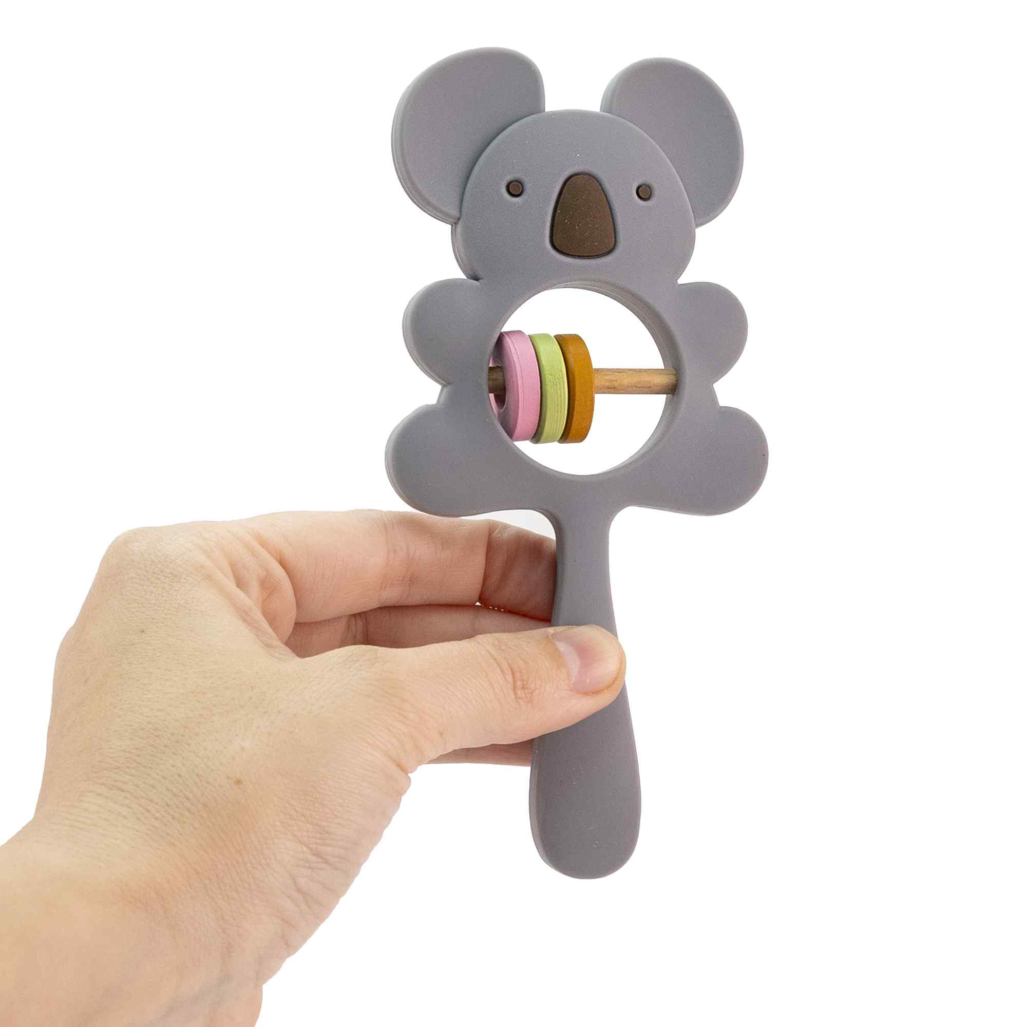 Mordedor de silicona con forma de Koala gris - imagen 2