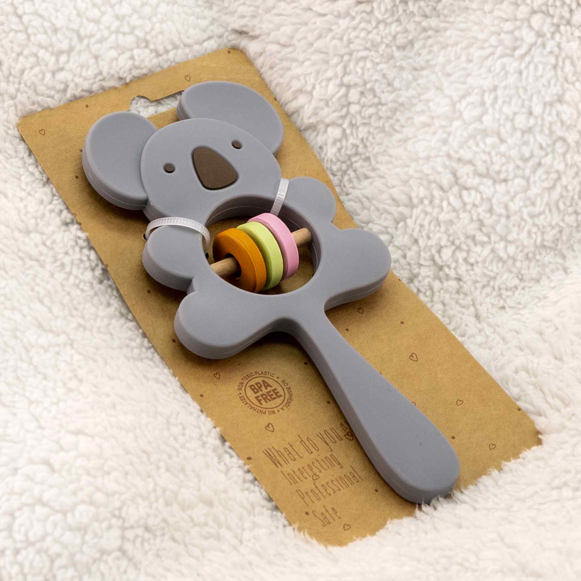 Mordedor de silicona con forma de Koala gris - imagen 3
