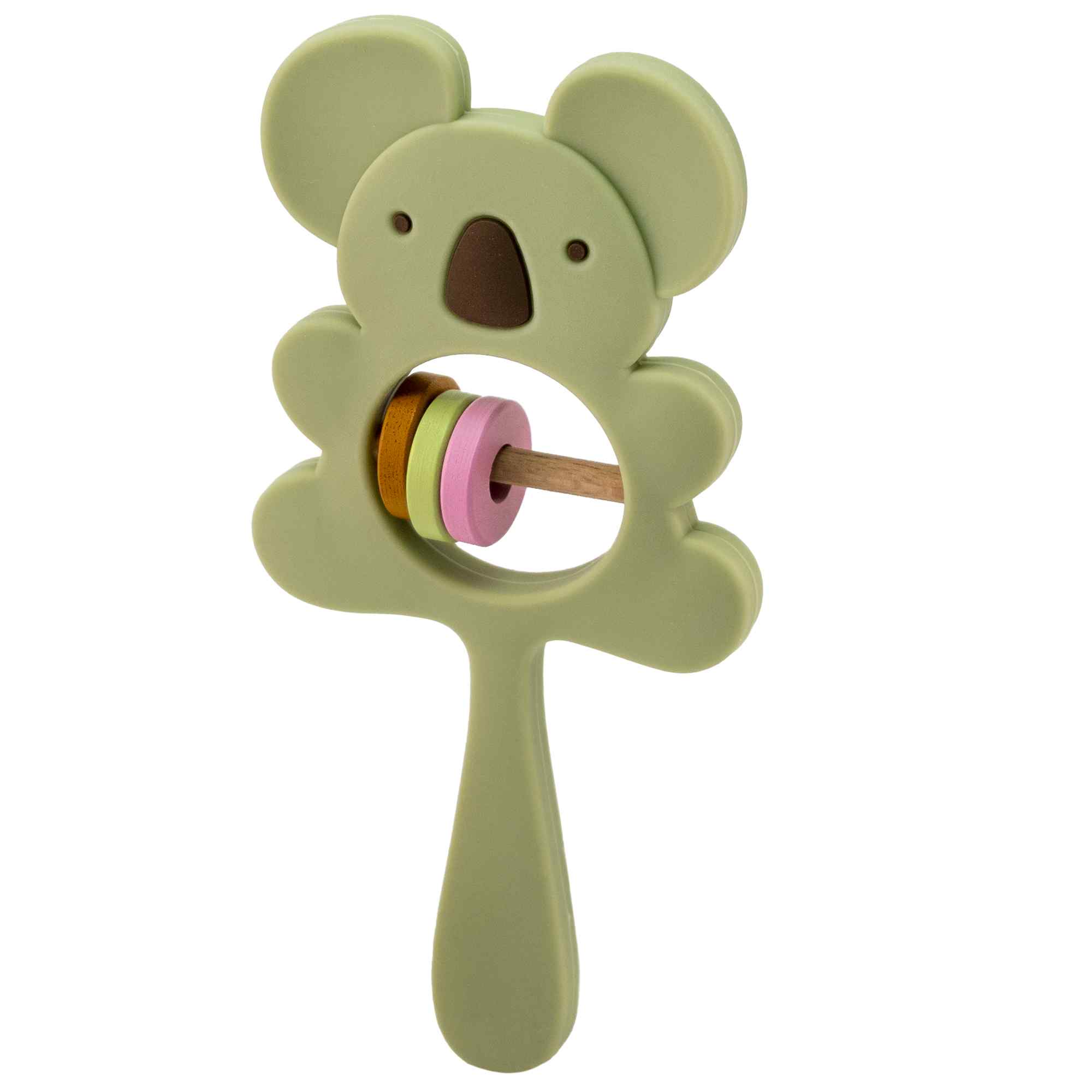 Mordedor de silicona con forma de Koala verde