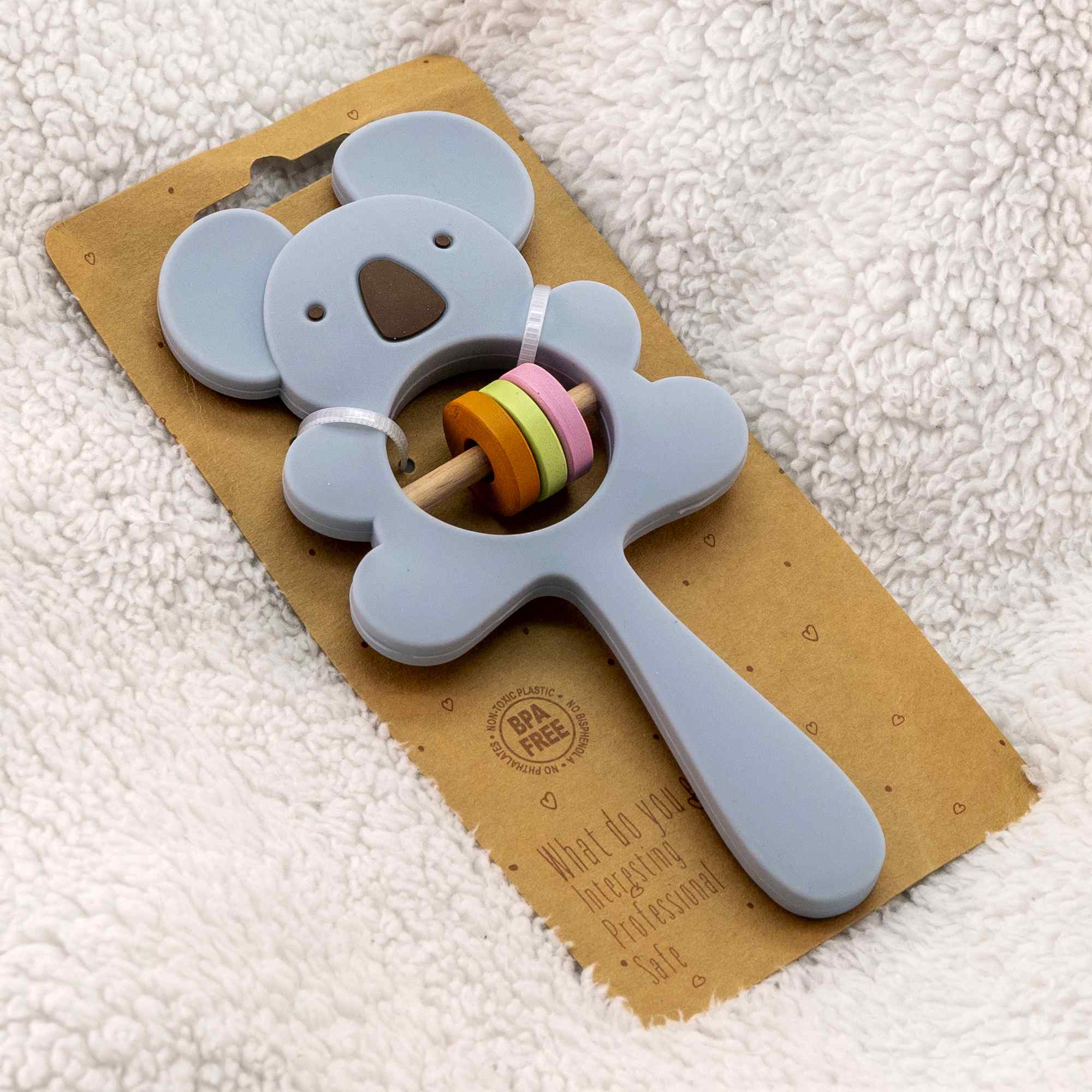 Mordedor de silicona con forma de Koala azul - imagen 3