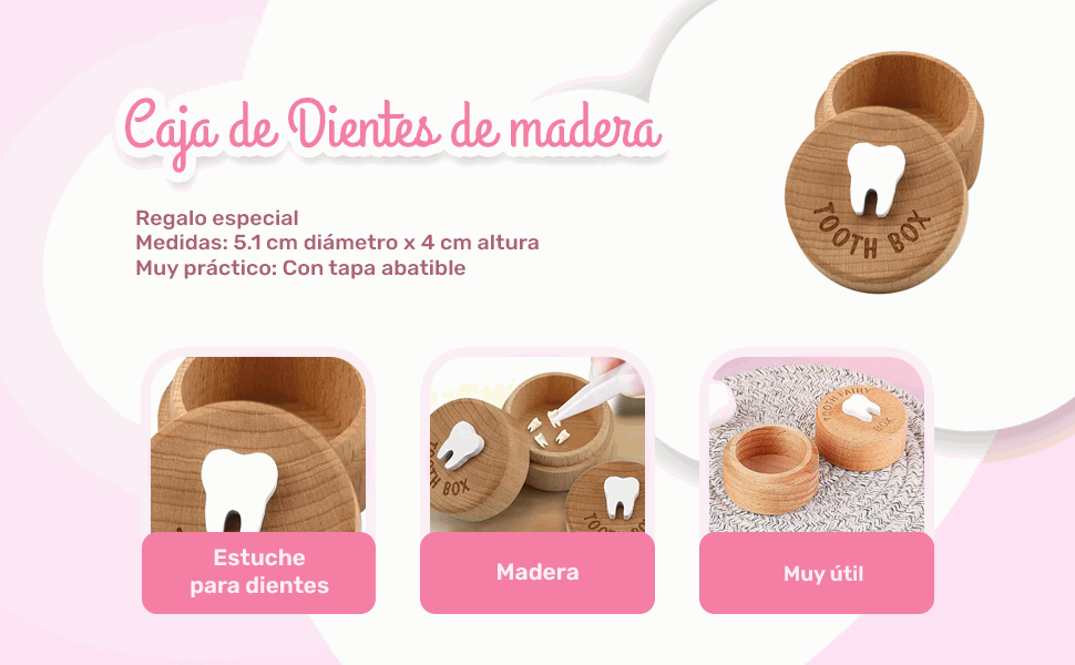 Banner - Caja de madera para dientes de leche