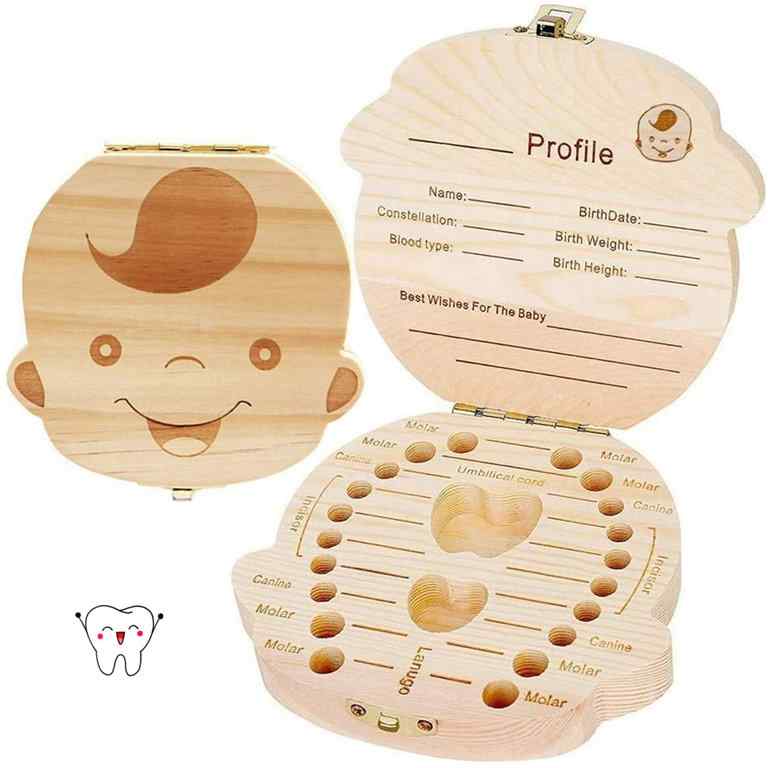 Caja de madera para dientes de leche para niños - imagen 3