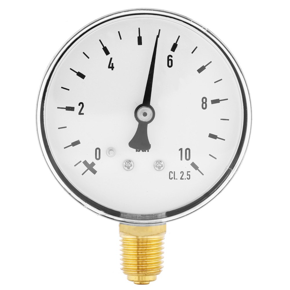 Manómetro Presión Hidráulica de Aire rosca NPT 1/4 de 0-10 Bar - imagen 1