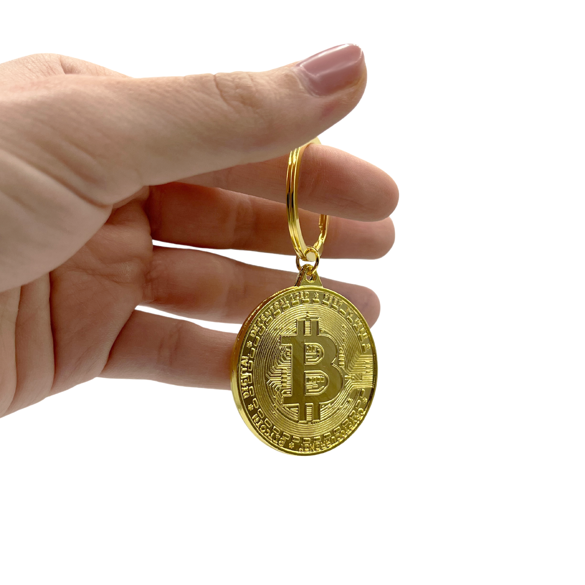 Llavero bitcoin moneda metálico - imagen 3
