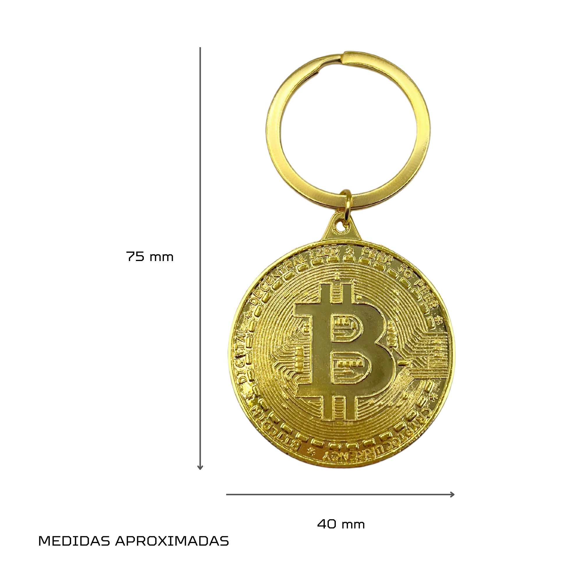 Llavero bitcoin moneda metálico - imagen 5