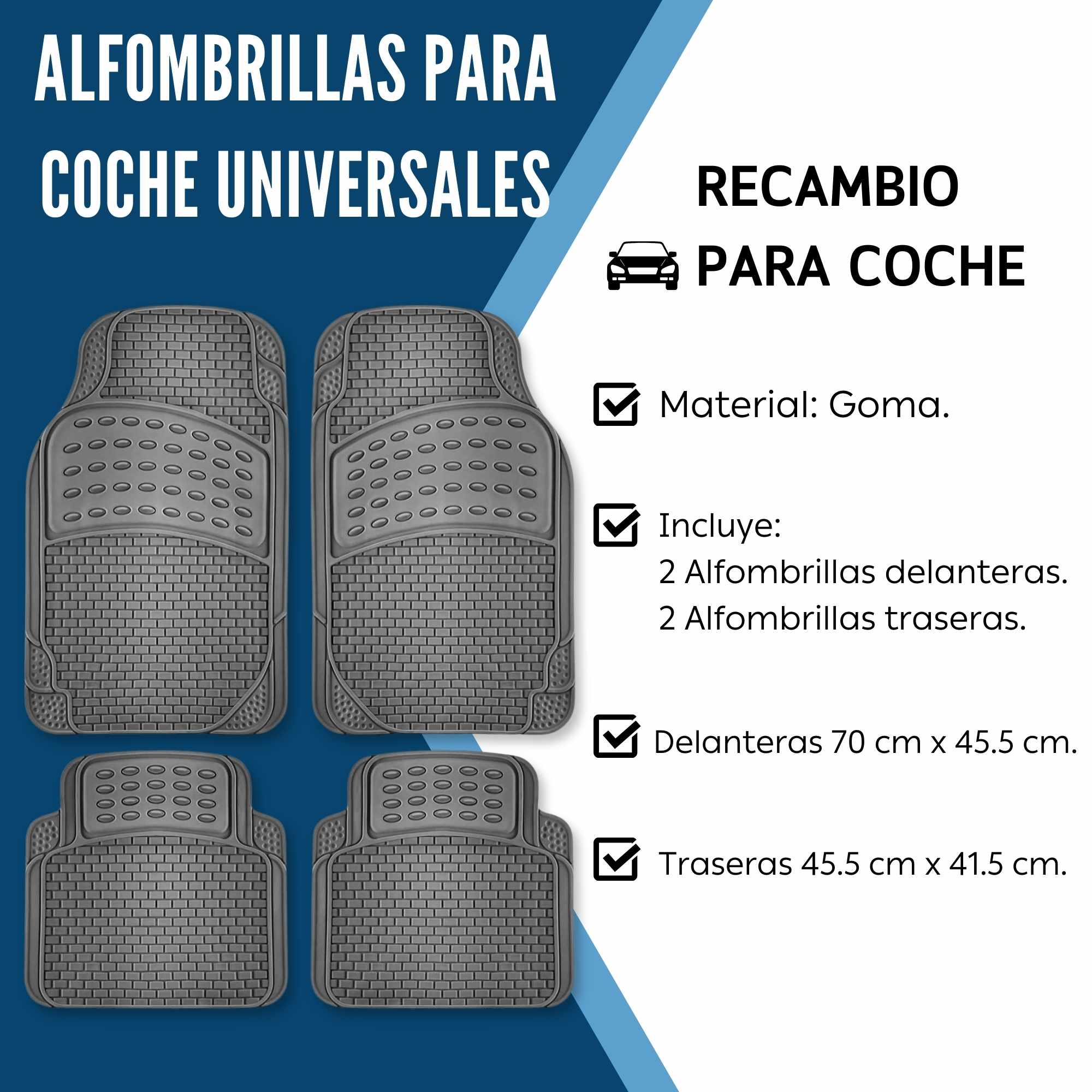 Juego Alfombrillas de Goma Universales Coche - imagen 3