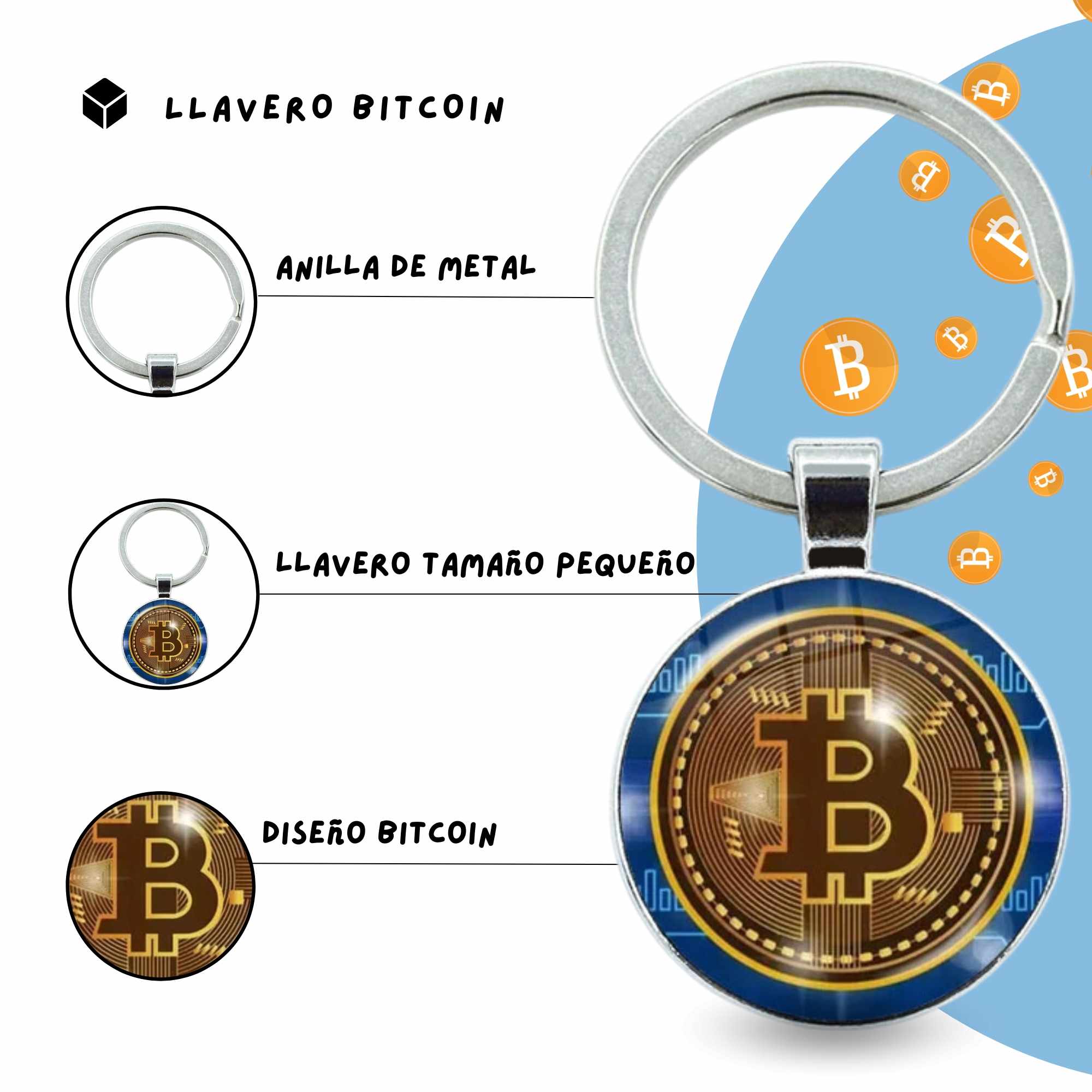 Llavero bitcoin moneda - imagen 3