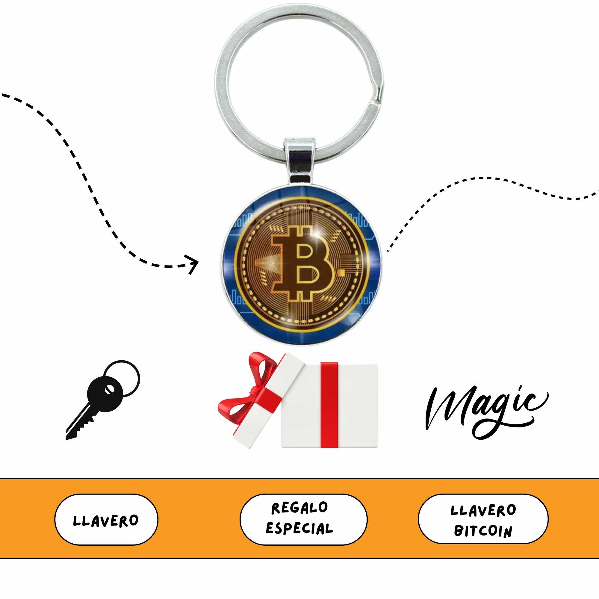 Llavero bitcoin moneda - imagen 5