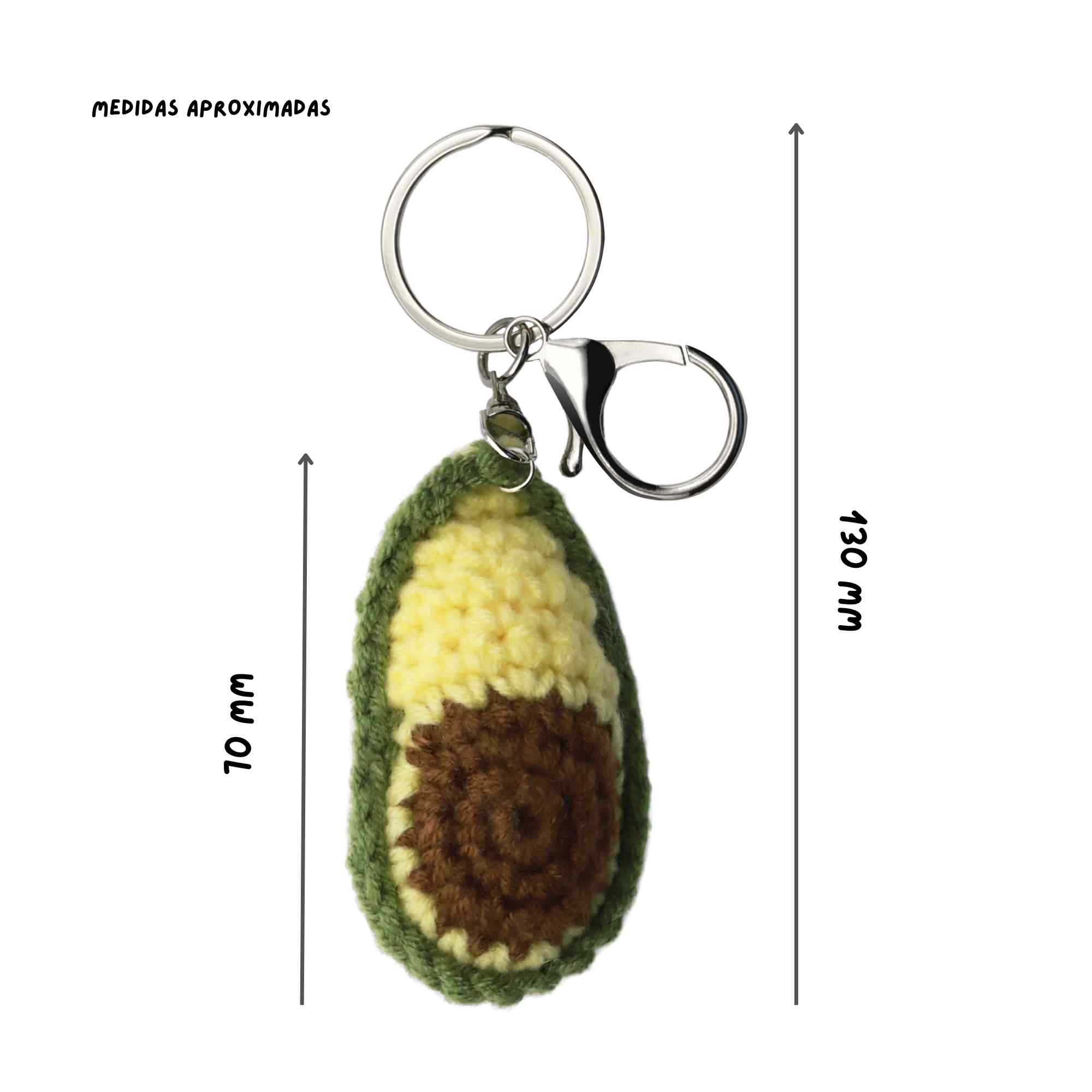 Llavero aguacate tela - imagen 4