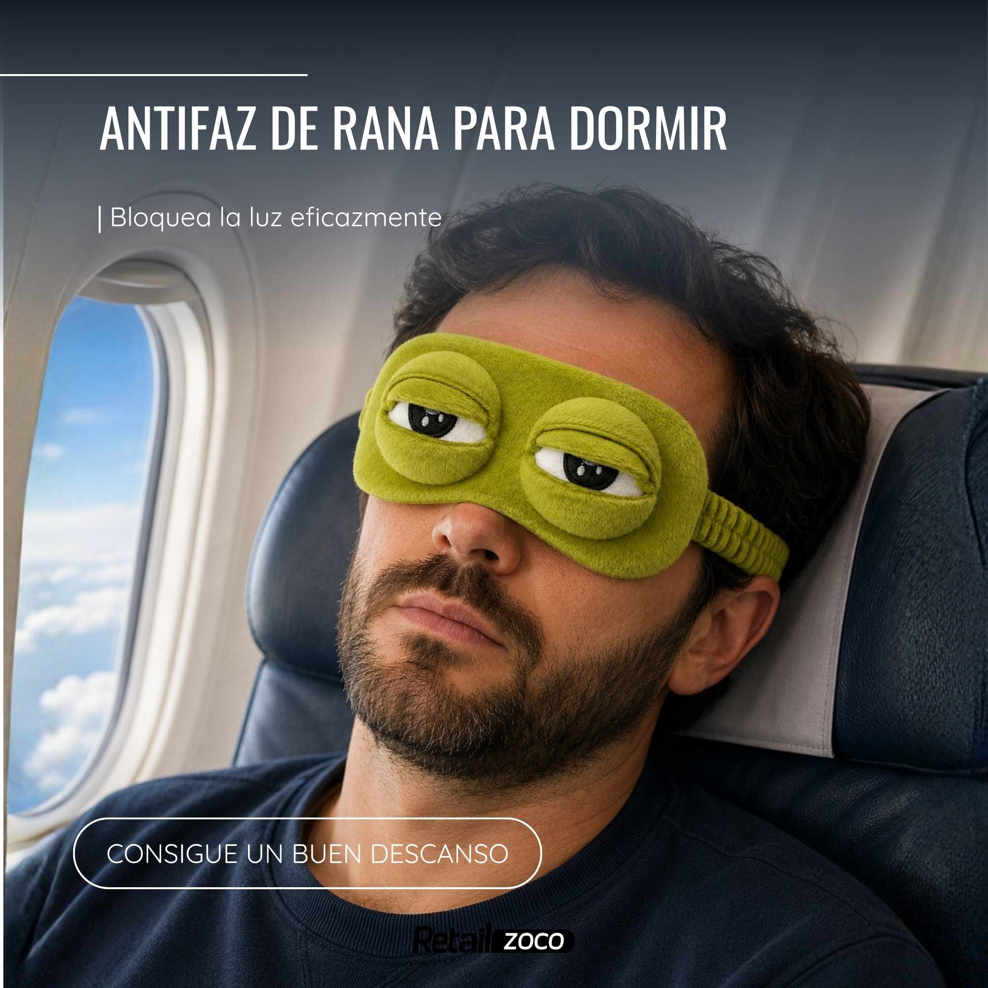 Antifaz para dormir de rana Loca - imagen 2