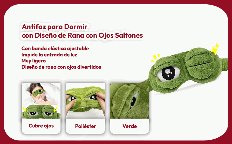 Banner - Antifaz para dormir de rana Loca