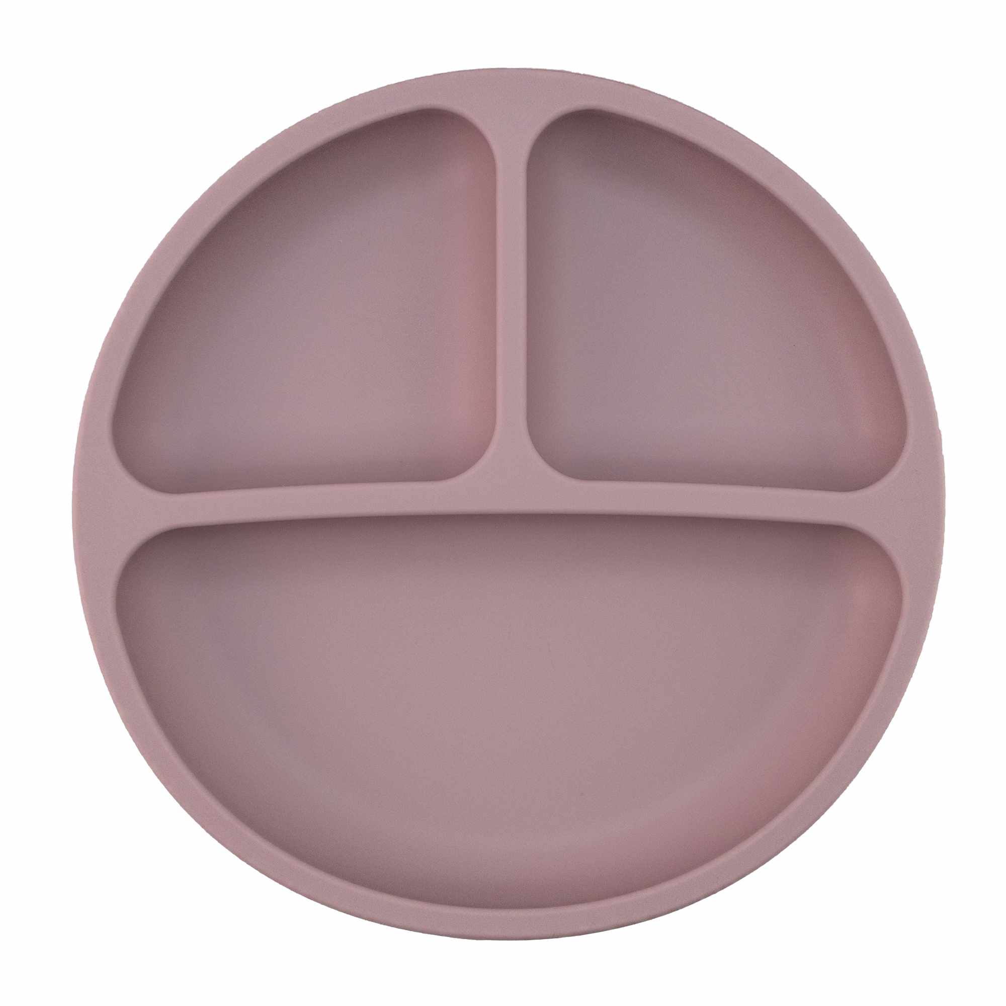 Plato de Silicona para Bebé Con Ventosa Antideslizante Rosa