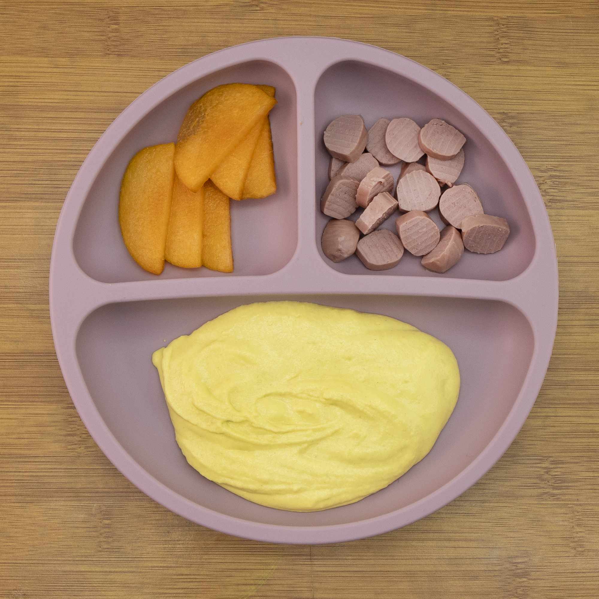 Plato de Silicona para Bebé Con Ventosa Antideslizante Rosa - imagen 3