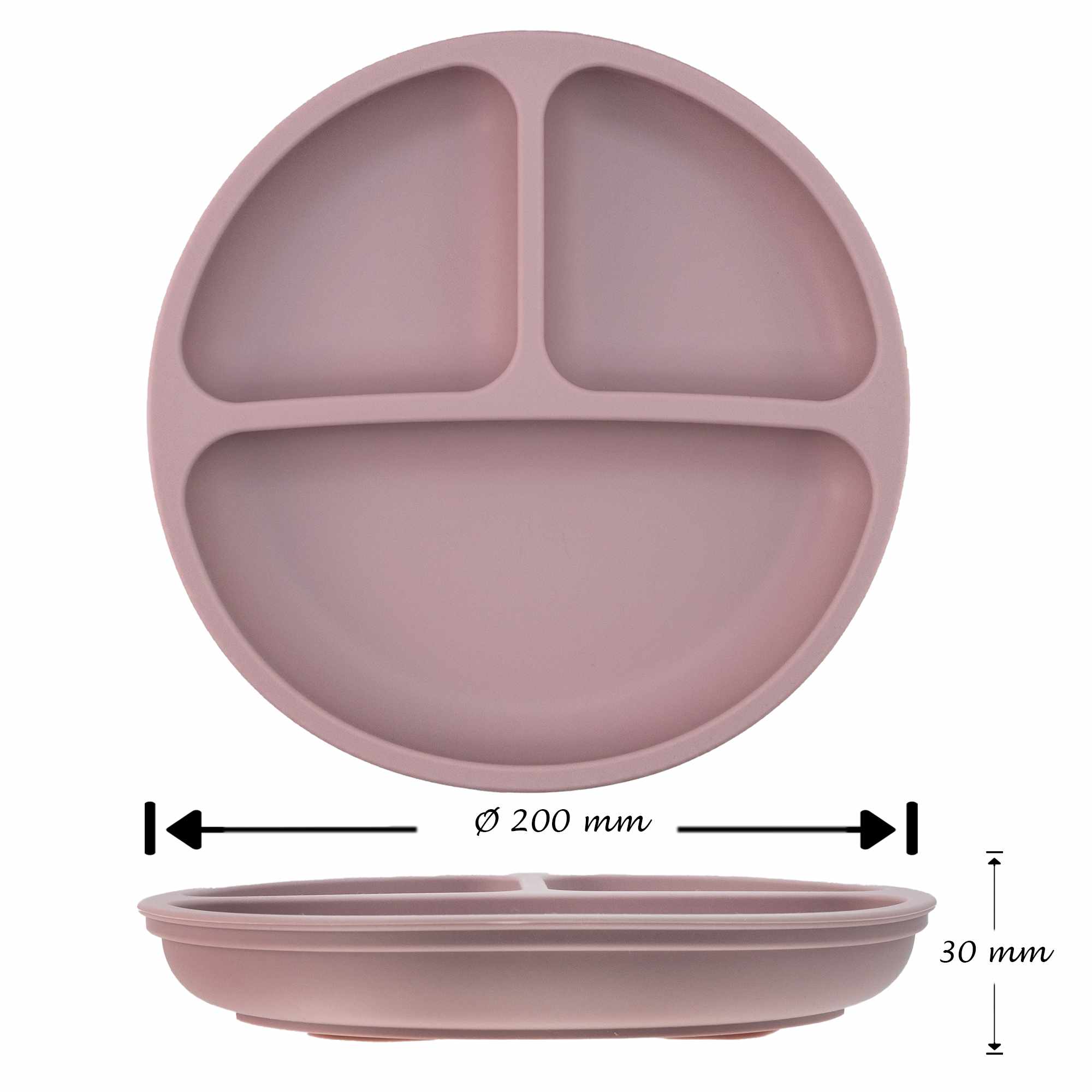 Plato de Silicona para Bebé Con Ventosa Antideslizante Rosa - imagen 6