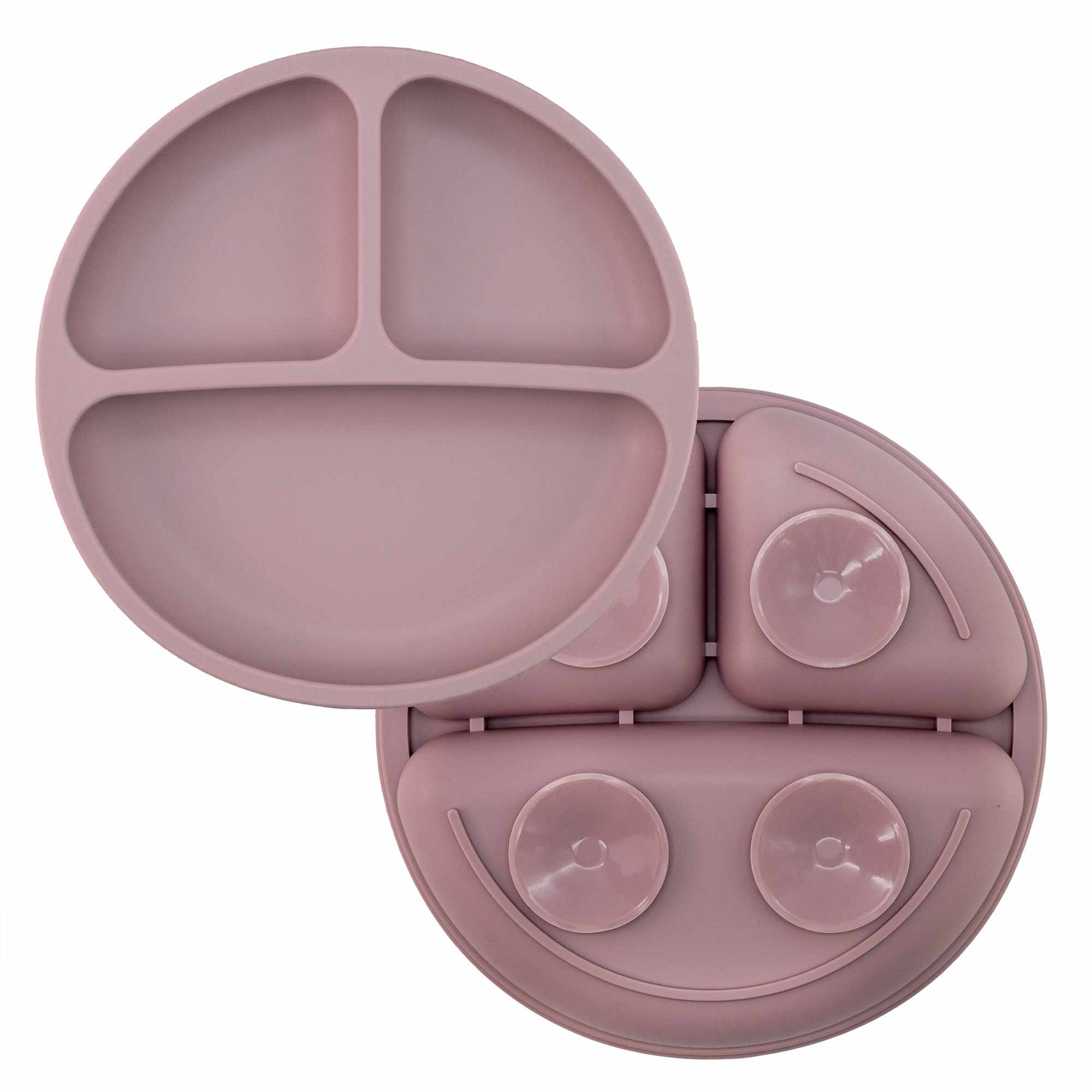 Plato de Silicona para Bebé Con Ventosa Antideslizante Rosa - imagen 7