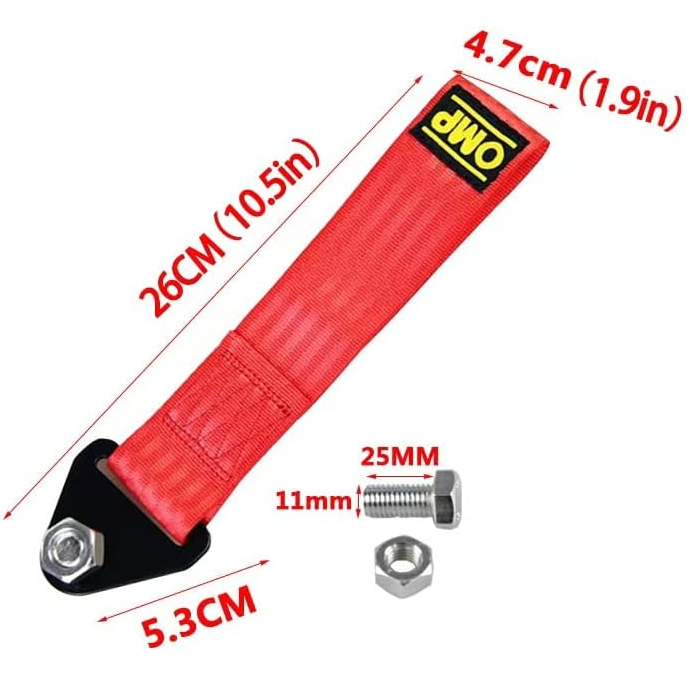 Correa cuerda de remolque nylon universal Rojo - imagen 4