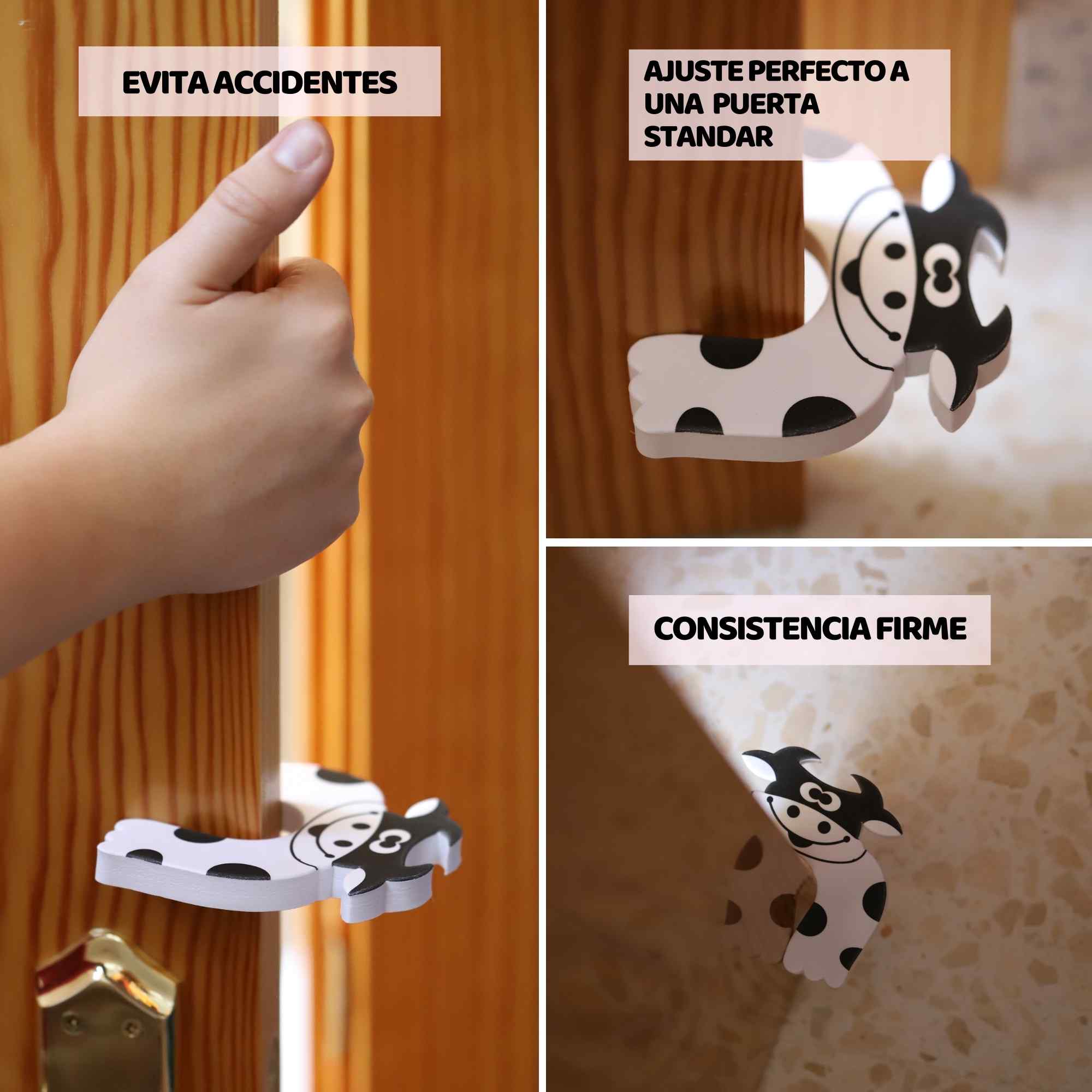 Protector puertas bebe infantiles diseño vaca - imagen 4