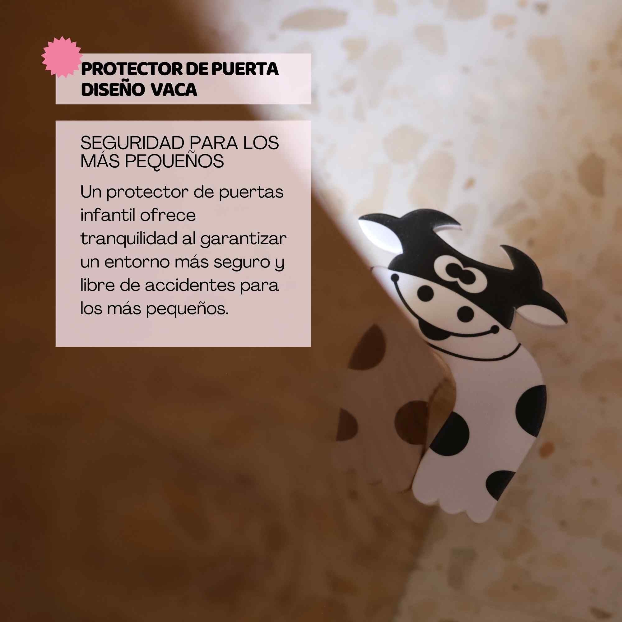 Protector puertas bebe infantiles diseño vaca - imagen 6