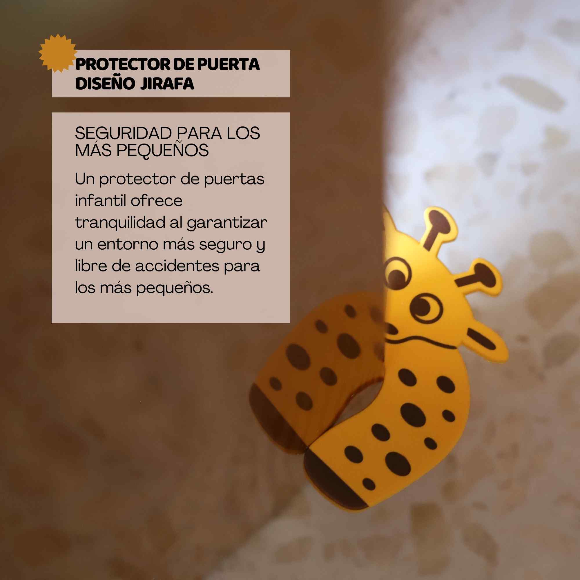 Protector puertas bebe infantiles diseño jirafa - imagen 5