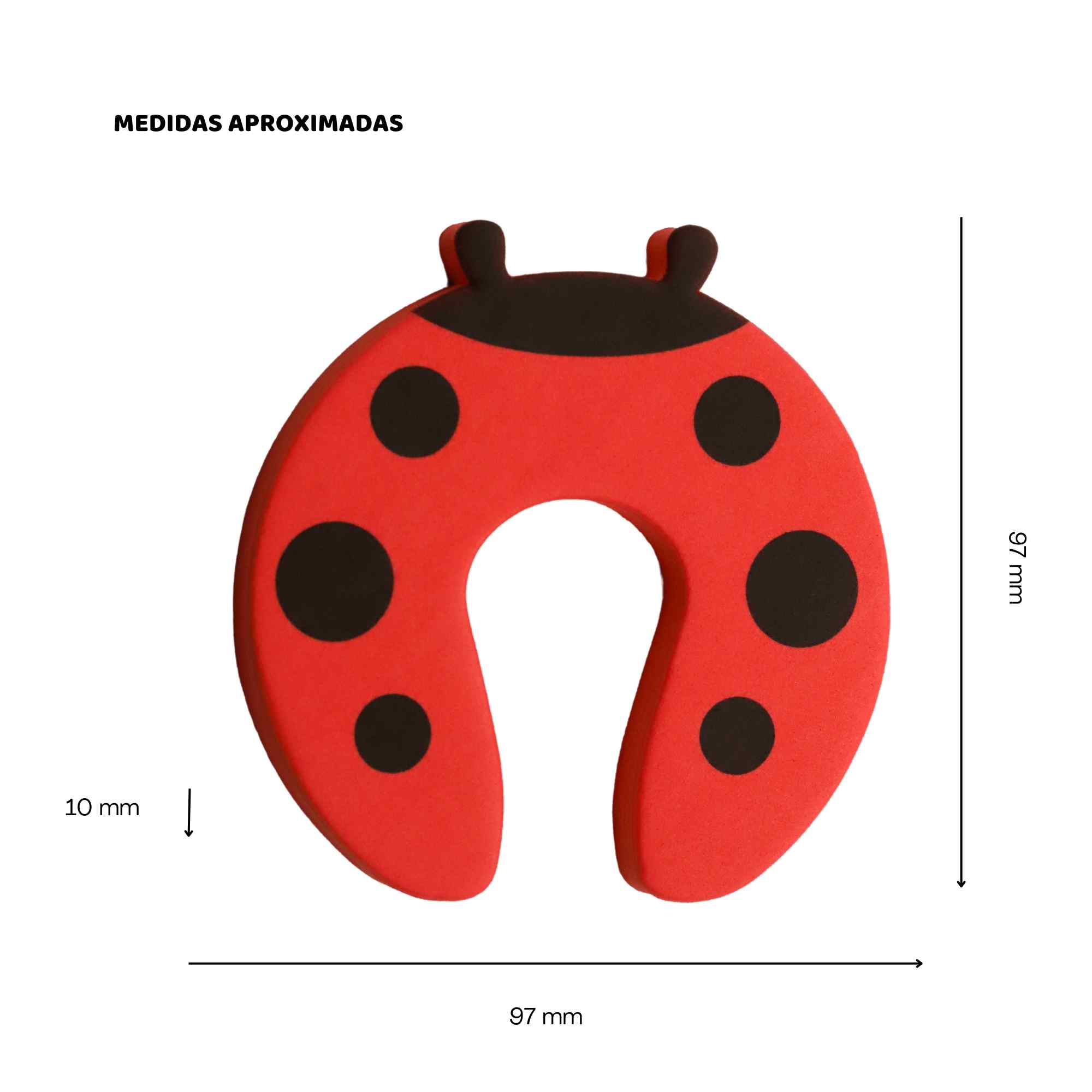 Protector puertas bebe infantiles diseño mariquita - imagen 5