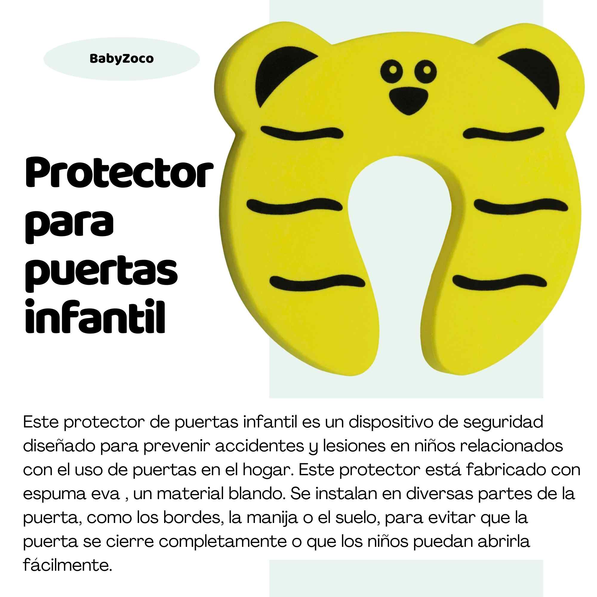 Protector puertas bebe infantiles diseño tigre - imagen 1