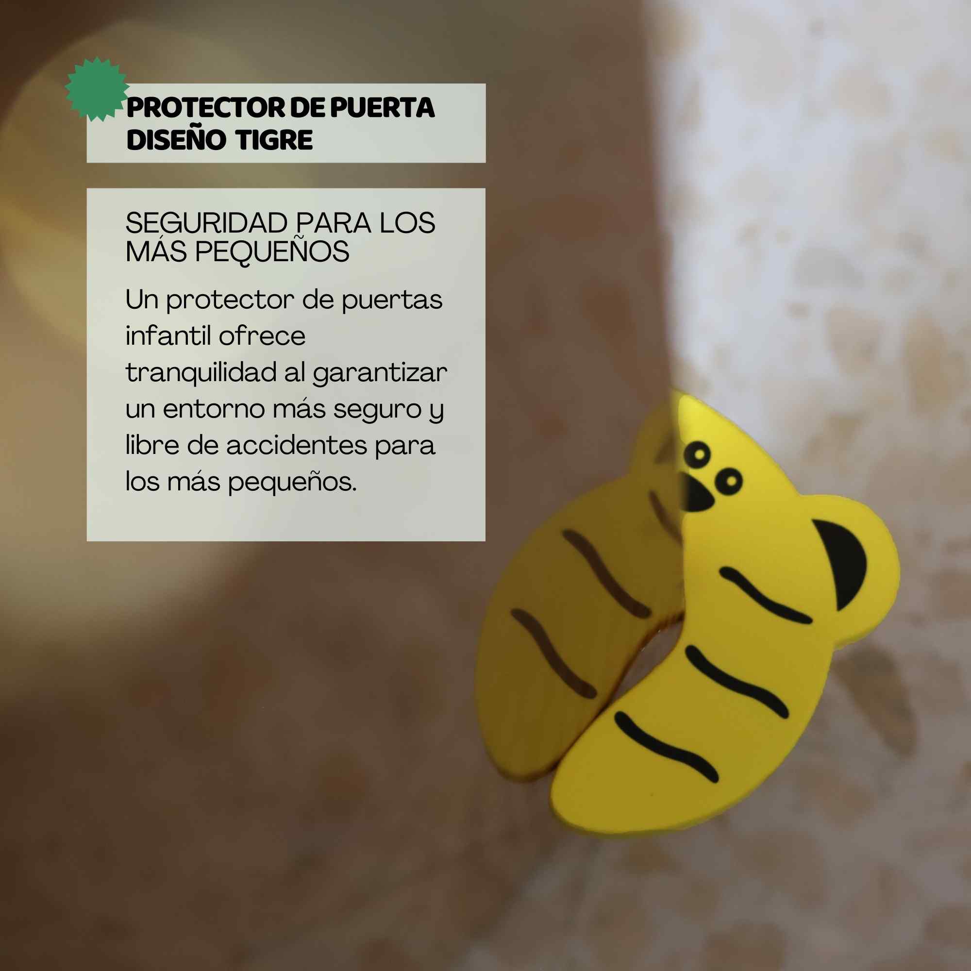 Protector puertas bebe infantiles diseño tigre - imagen 6