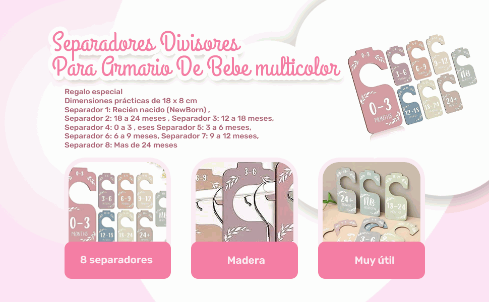 Banner - Separadores Divisores para armario de bebe hasta 24 meses