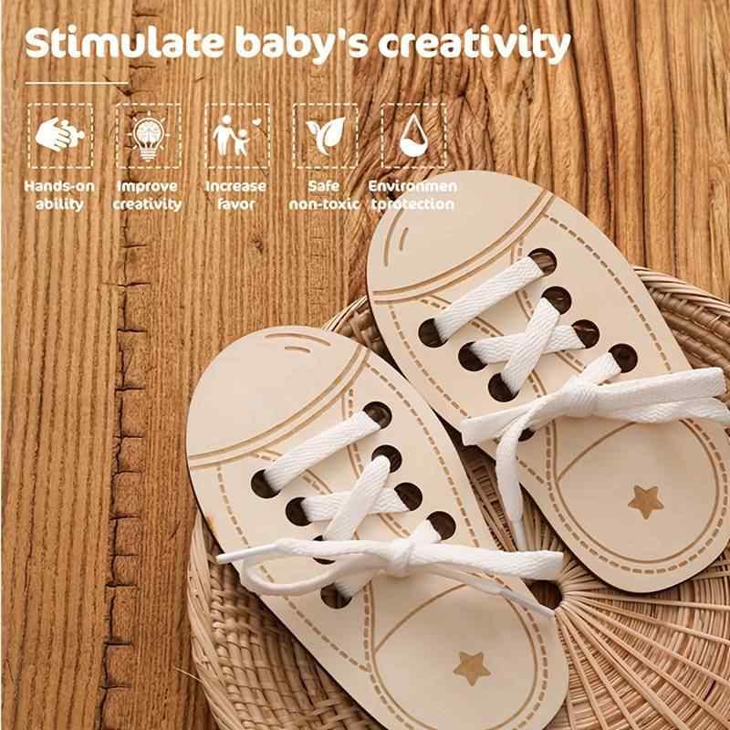 Juego de aprendizaje zapato con cordones para atar - imagen 3