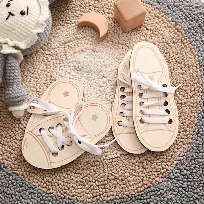Juego de aprendizaje zapato con cordones para atar - imagen 4