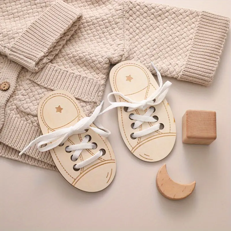 Juego de aprendizaje zapato con cordones para atar - imagen 6