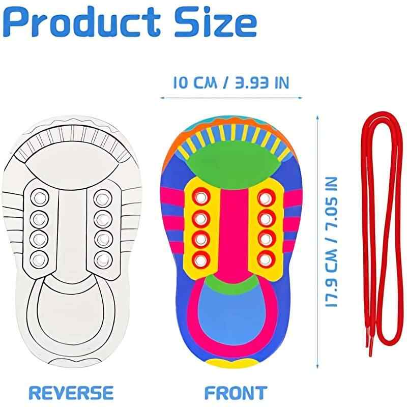 Juego de aprendizaje zapato con cordones para atar multicolor - imagen 1