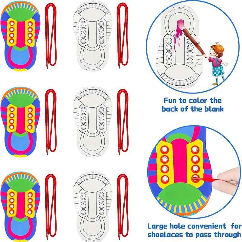 Juego de aprendizaje zapato con cordones para atar multicolor - imagen 2