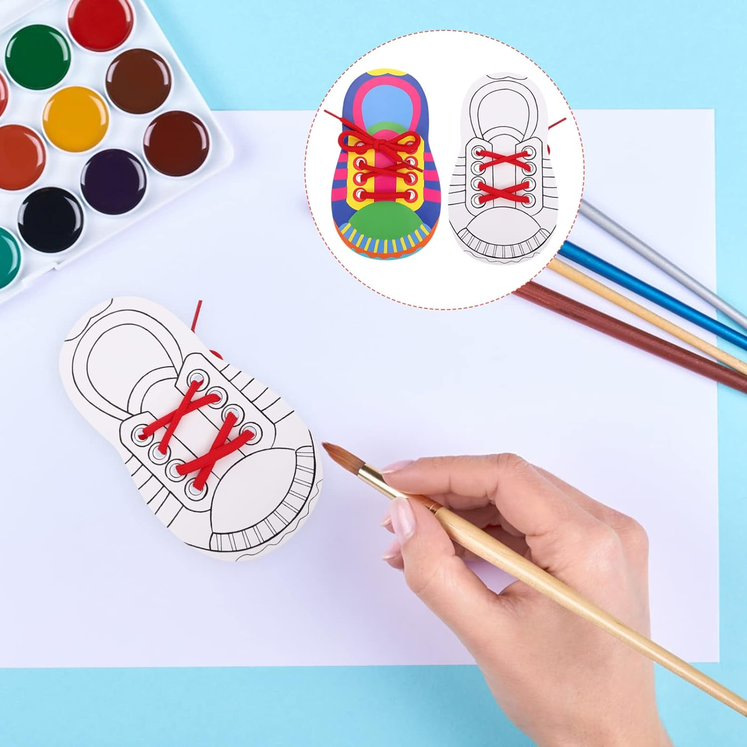 Juego de aprendizaje zapato con cordones para atar multicolor - imagen 7