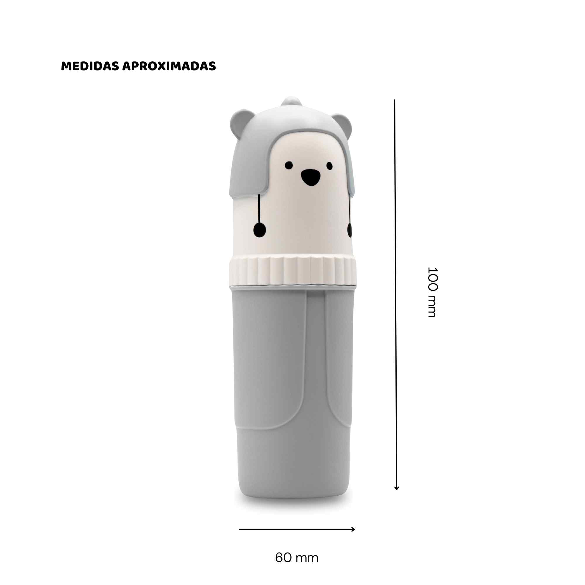 Estuche Para Cepillo De Dientes Con Oso Gris - imagen 4