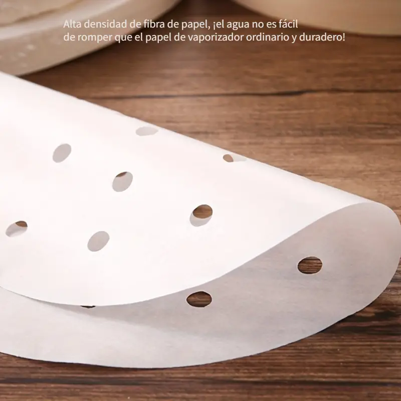 Papel para Vaporera De Bambú Redondo 25 cm pack 50 unidades - imagen 3