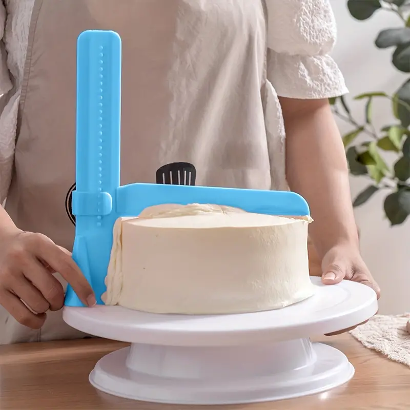 Raspador alisador de pasteles reposteria azul - imagen 2