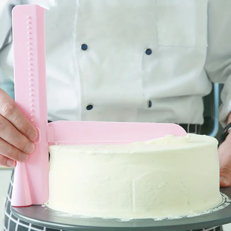 Raspador alisador de pasteles reposteria rosa - imagen 2