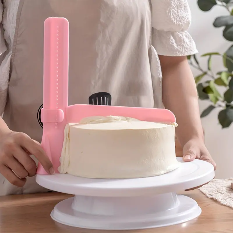 Raspador alisador de pasteles reposteria rosa - imagen 5