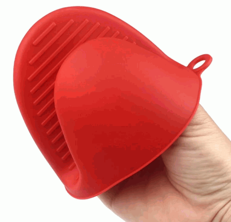 Manoplas guantes silicona para horno rojo - imagen 6