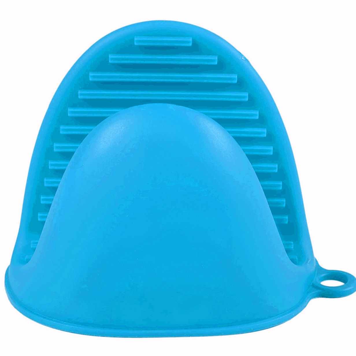 Manoplas guantes silicona para horno azul - imagen 6