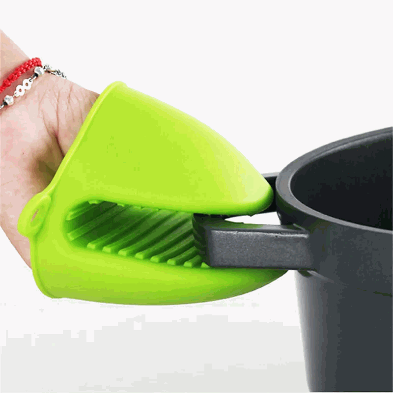 Manoplas guantes silicona para horno verde - imagen 3