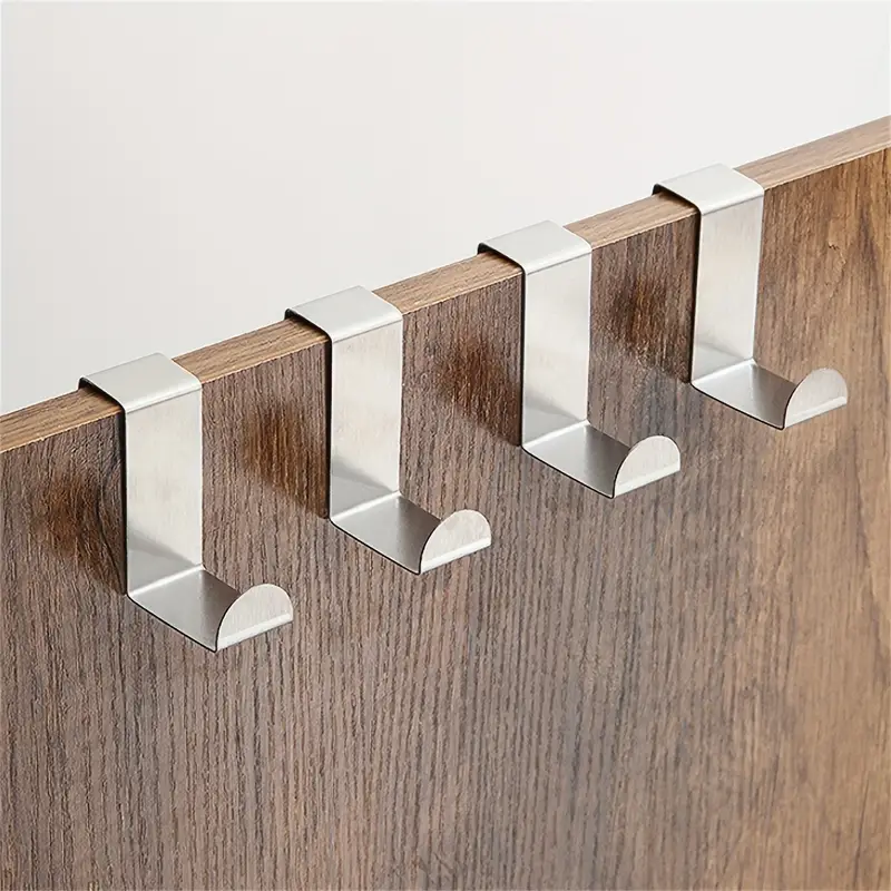 Gancho para puerta de armario de acero inoxidable plateados forma Z plateado - imagen 2