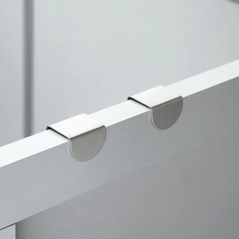 Gancho para puerta de armario de acero inoxidable plateados forma Z plateado - imagen 3